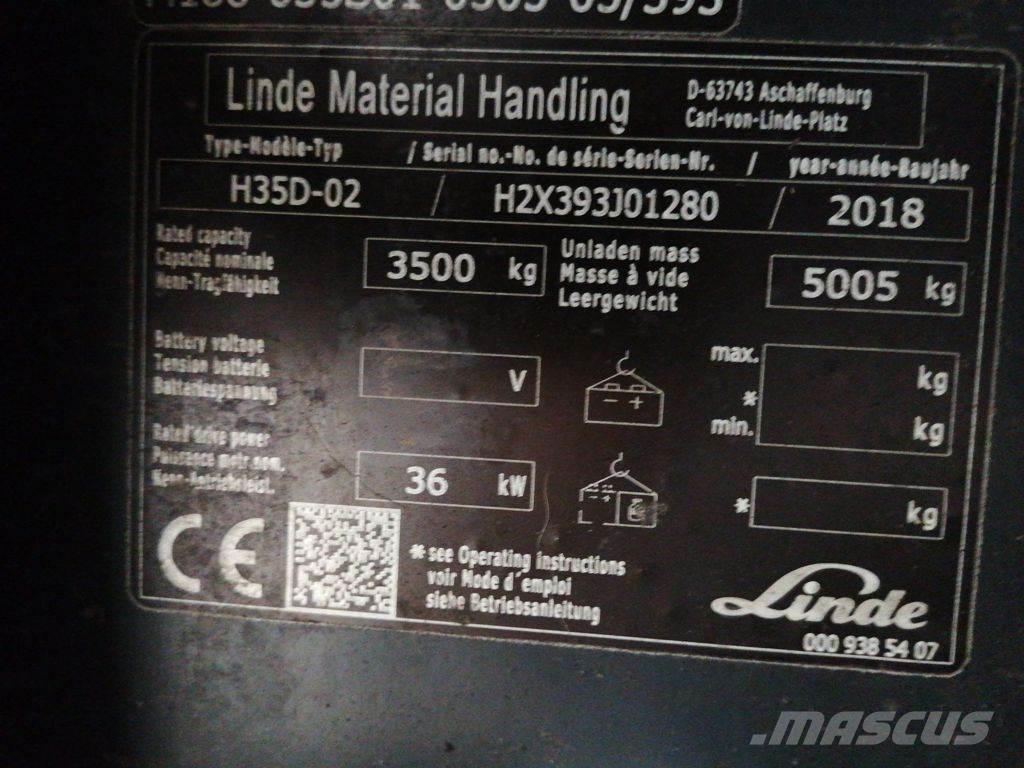 Linde H35D-02 디젤 지게차