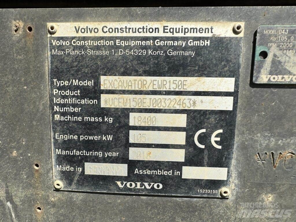 Volvo EWR150E  휠 굴삭기