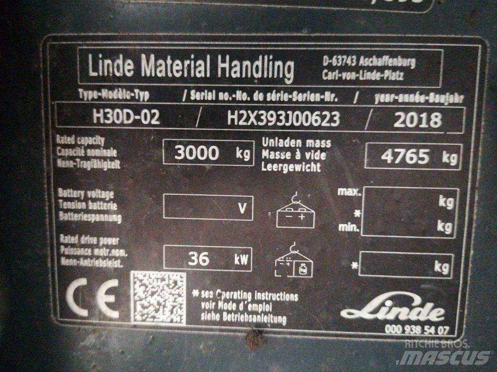 Linde H30D-02 디젤 지게차