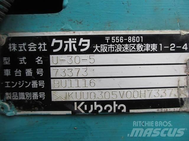 Kubota U 30-5 소형 굴삭기 7톤 미만