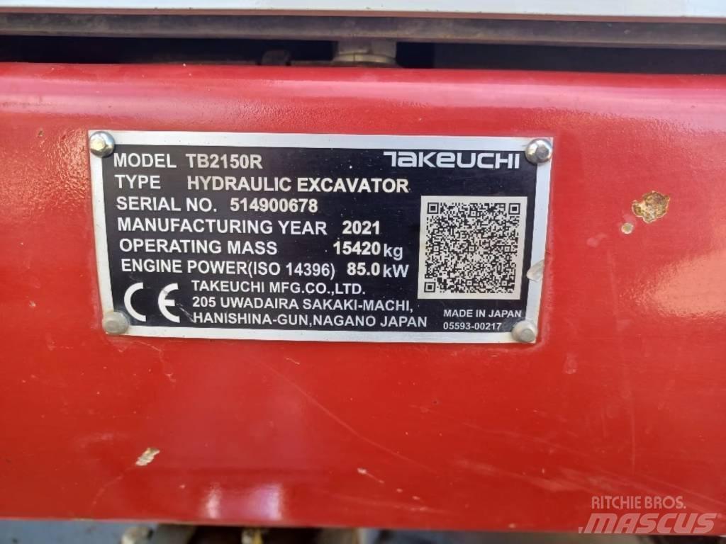 Takeuchi TB 2150 R 대형 굴삭기 29톤 이상