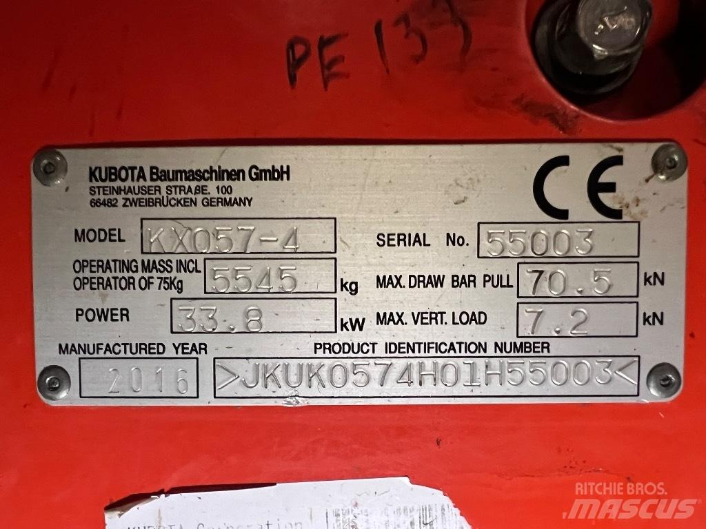 Kubota KX057 소형 굴삭기 7톤 미만