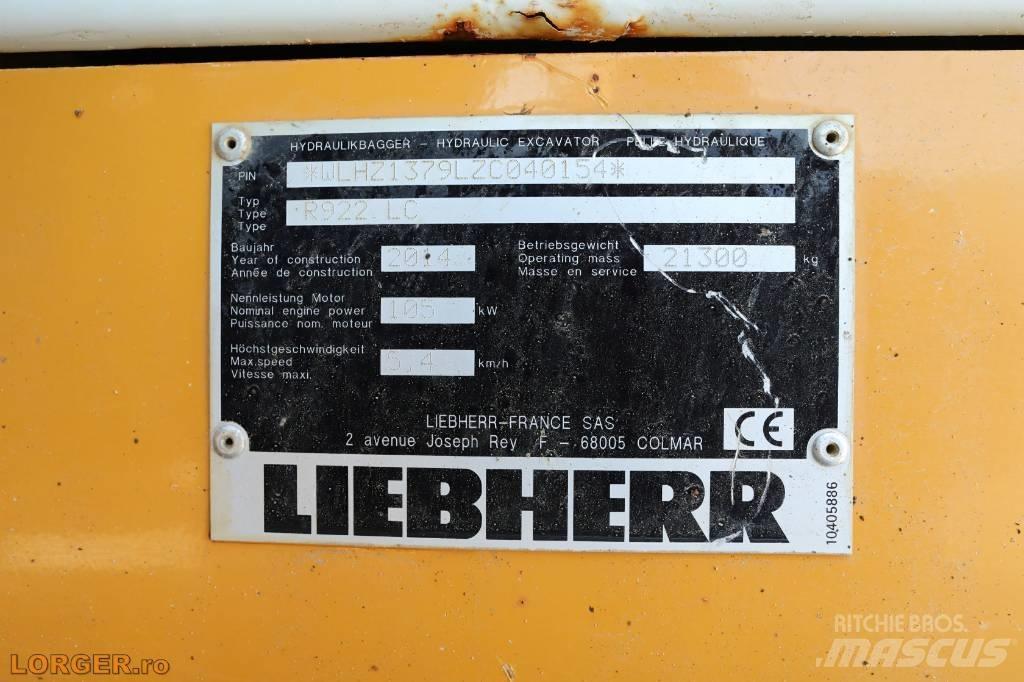 Liebherr R 922 LC 대형 굴삭기 29톤 이상