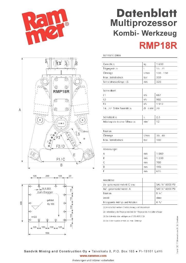 Rammer RMP18R 절단기