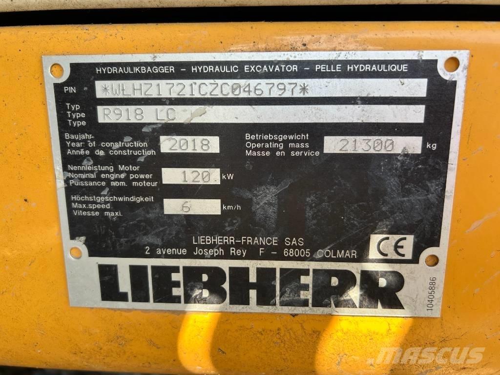 Liebherr R 918 LC 대형 굴삭기 29톤 이상
