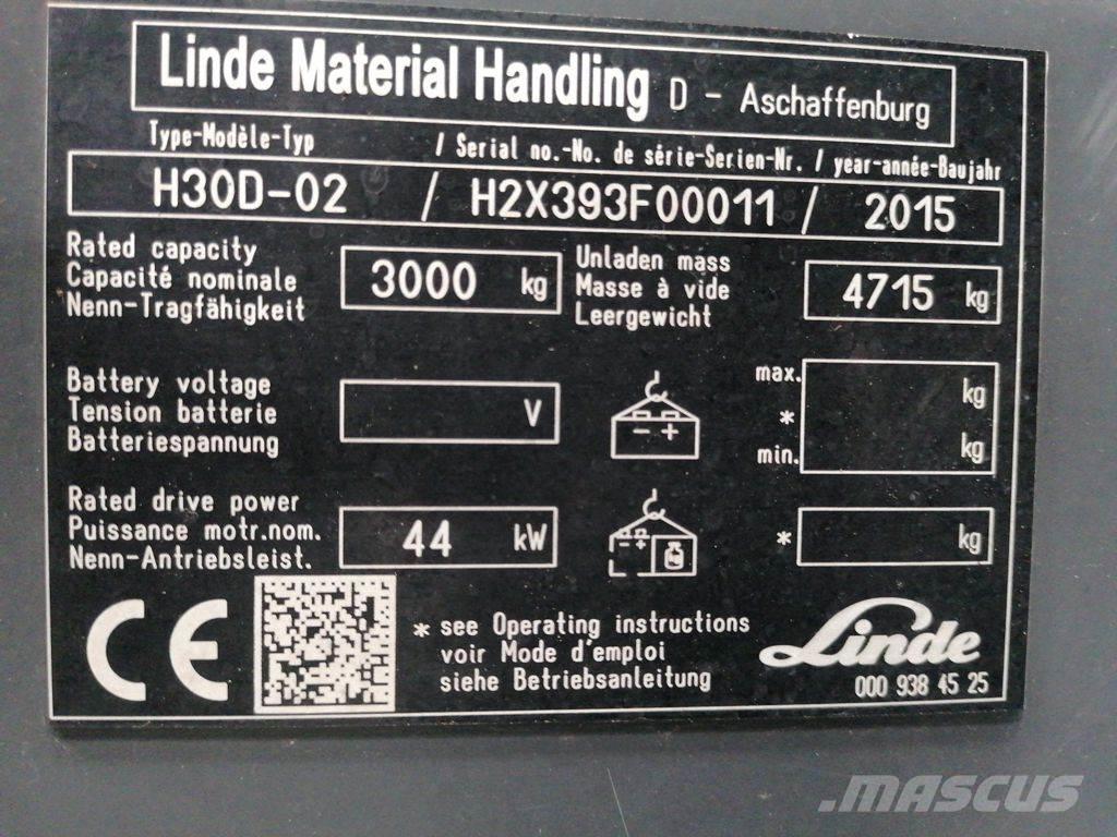 Linde H30D-02 디젤 지게차