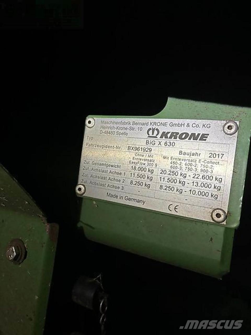 Krone big x 630 자동 초지기계