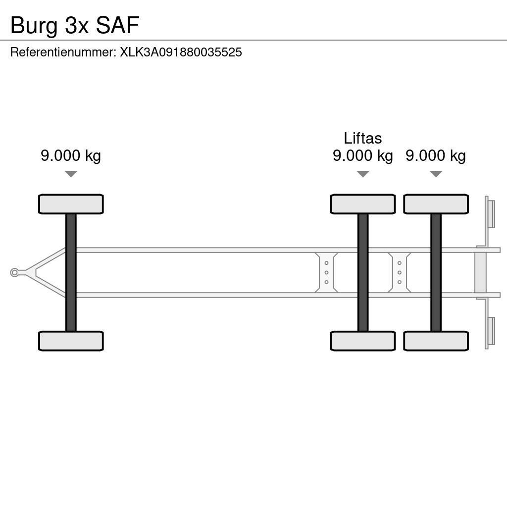 Burg 3x SAF 컨테이너 트레일러