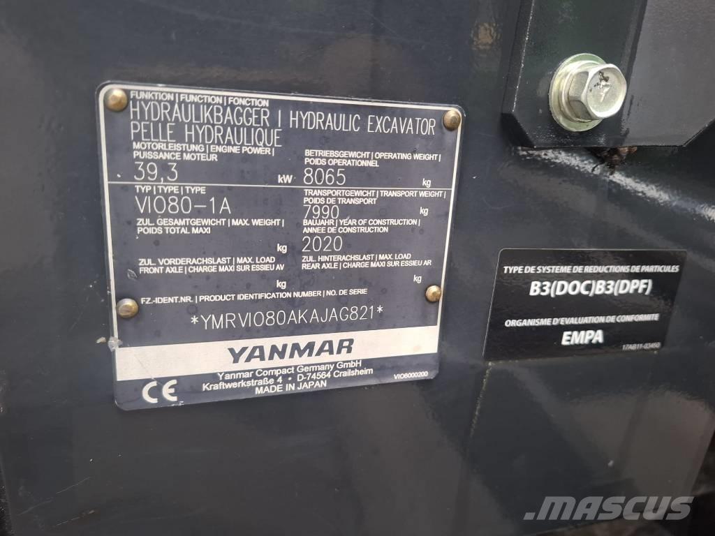 Yanmar Vio 80-1A 중형굴삭기 7톤-28톤