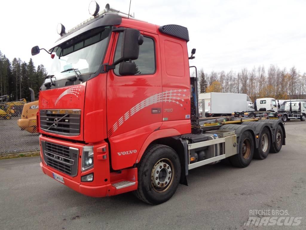 Volvo FH 750 8x4 훅 리프트 트럭