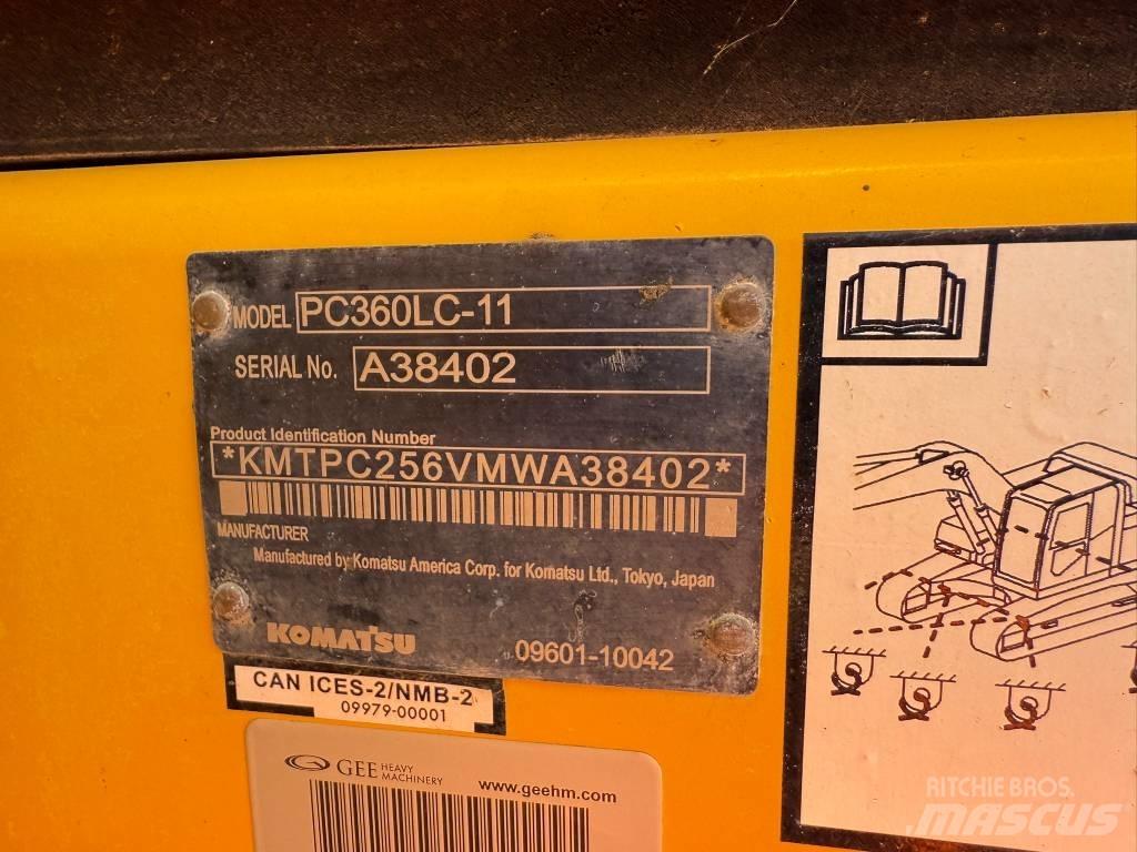Komatsu PC360LC-11 대형 굴삭기 29톤 이상