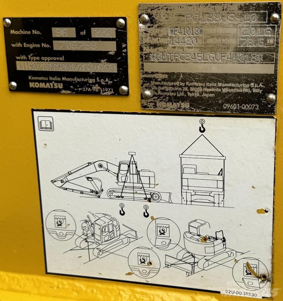 Komatsu PC 138 US-10 대형 굴삭기 29톤 이상