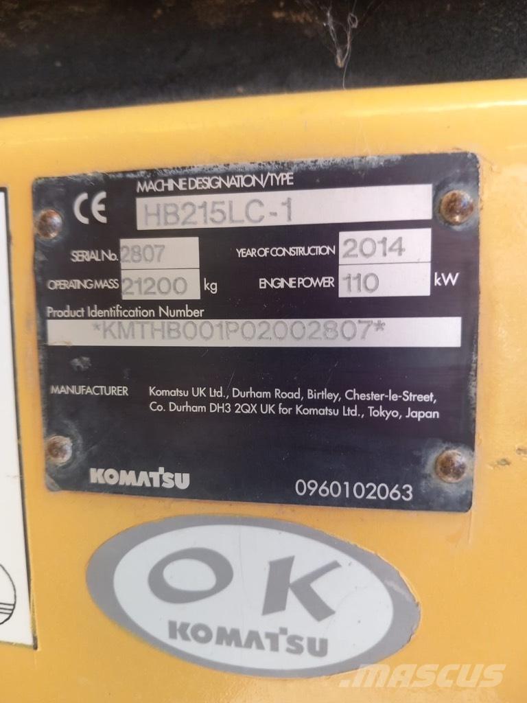 Komatsu HB 215 LC-1 유압식 기계