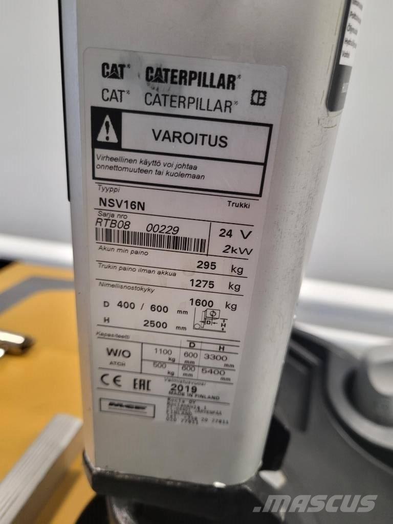 CAT NSV 16N 보행식 리치 지게차