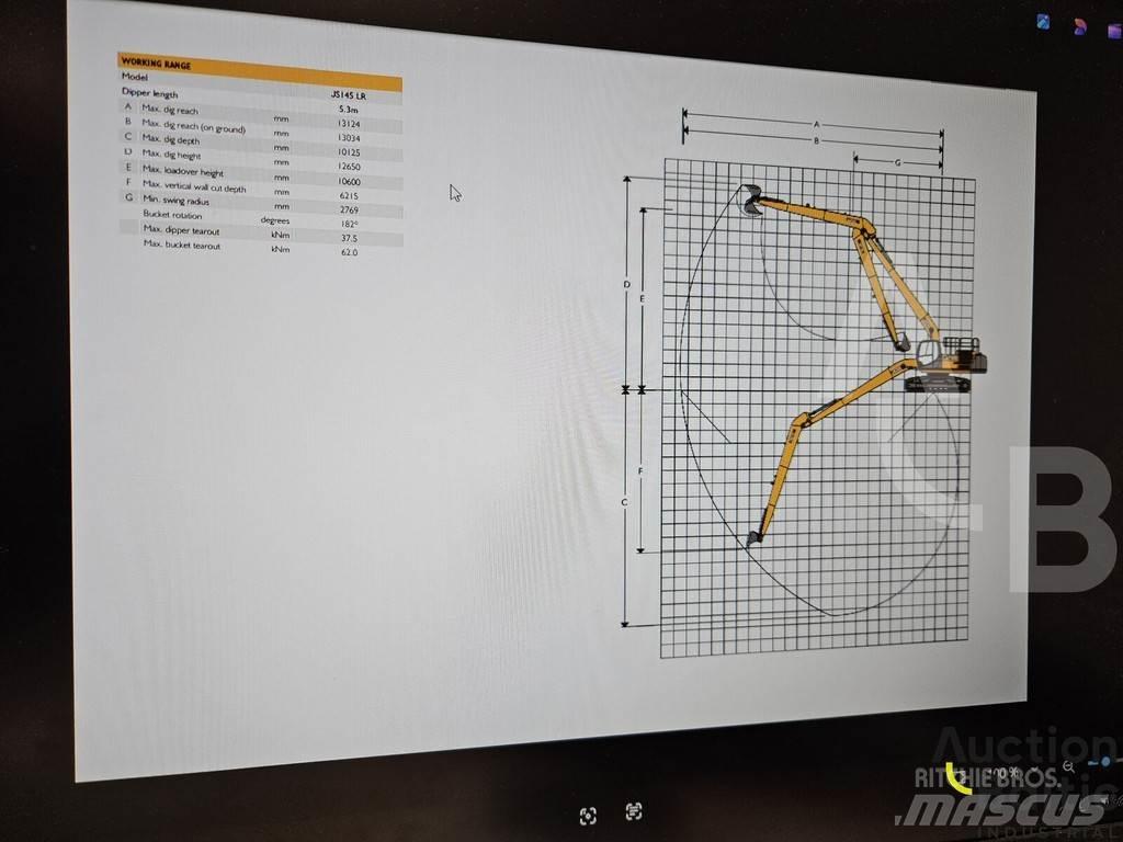 JCB JS 145 LR 대형 굴삭기 29톤 이상