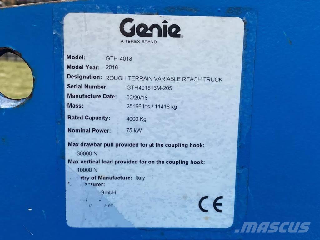 Genie GTH- 4018 텔러 핸들러