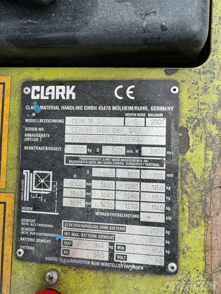 Clark CEM 16S 전동 지게차