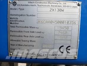 Hitachi ZX 130 W  휠 굴삭기