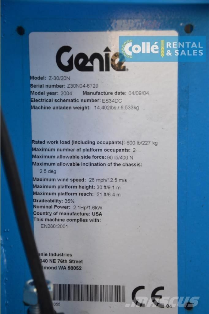 Genie Z-30/20N | 2004 관절형 전동이동 리프트