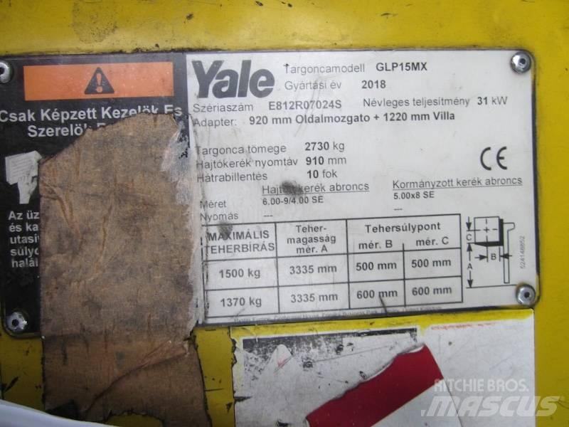 Yale GLP15MX LPG 지게차