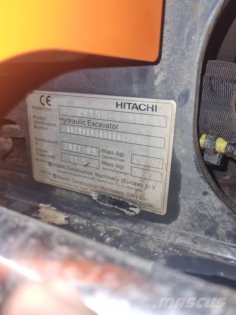 Hitachi ZX 19 U 소형 굴삭기 7톤 미만