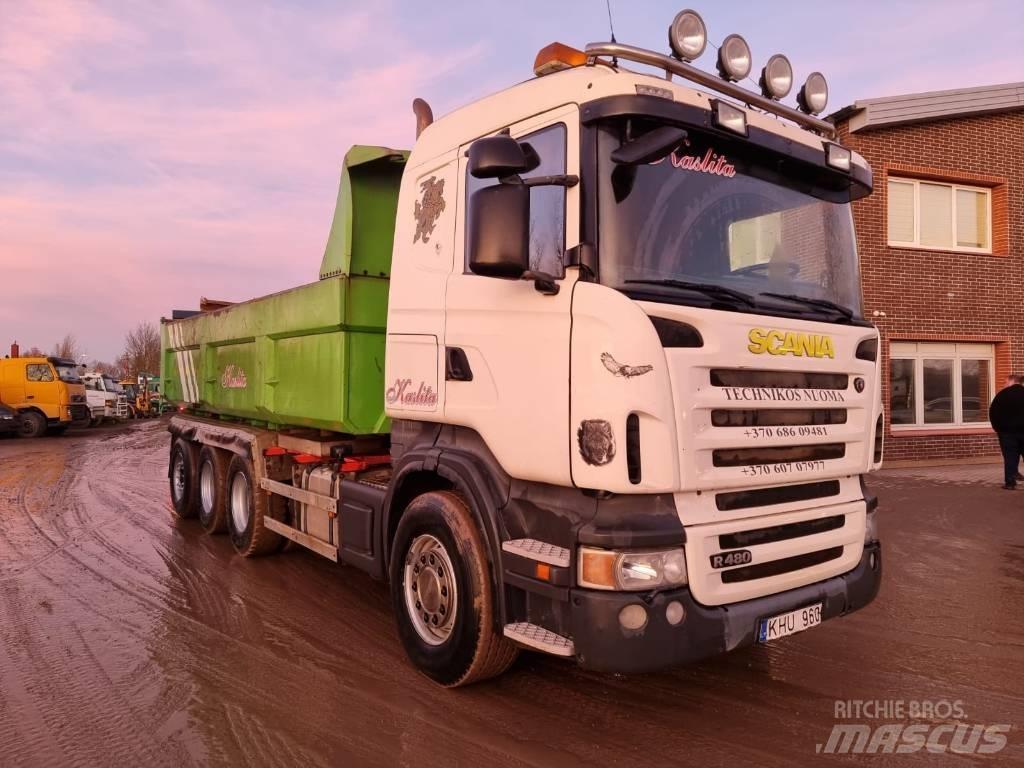 Scania R 480 8X4 스킵 로더 트럭