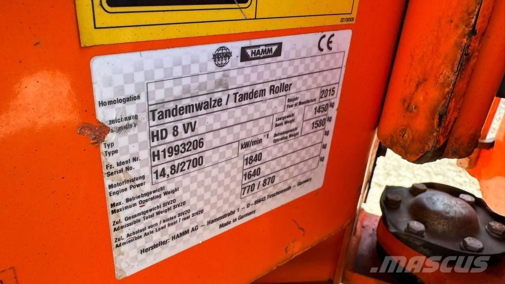 Hamm HD 8 VV 트윈 드럼 롤러