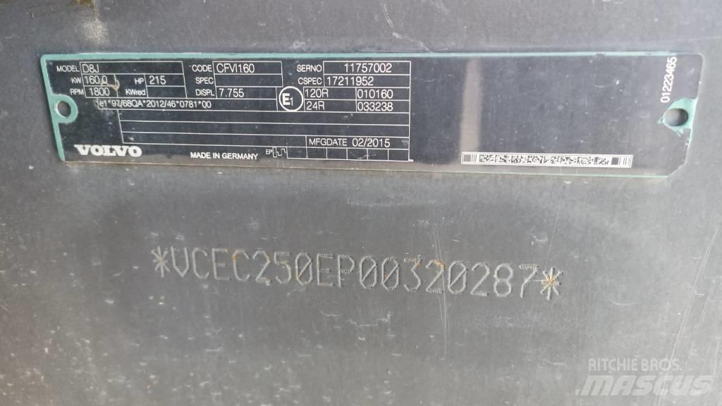 Volvo EC 250 EL 대형 굴삭기 29톤 이상