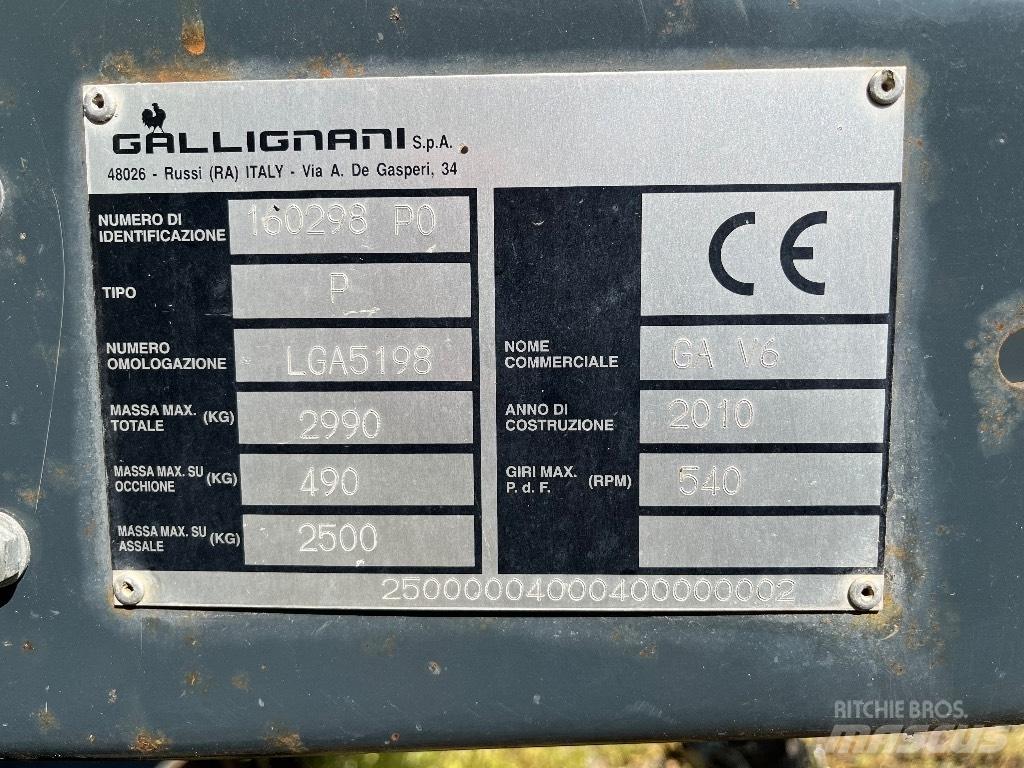 Gallignani GA V6 원형 곤포기