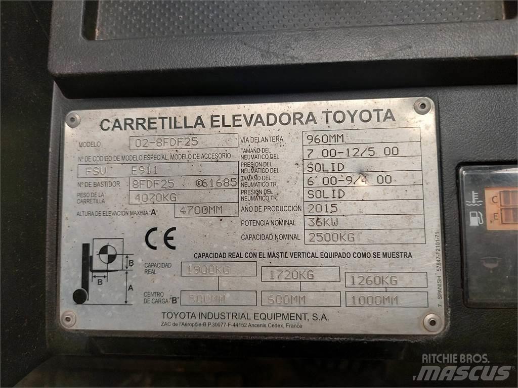 Toyota 02 8FDF25 디젤 지게차