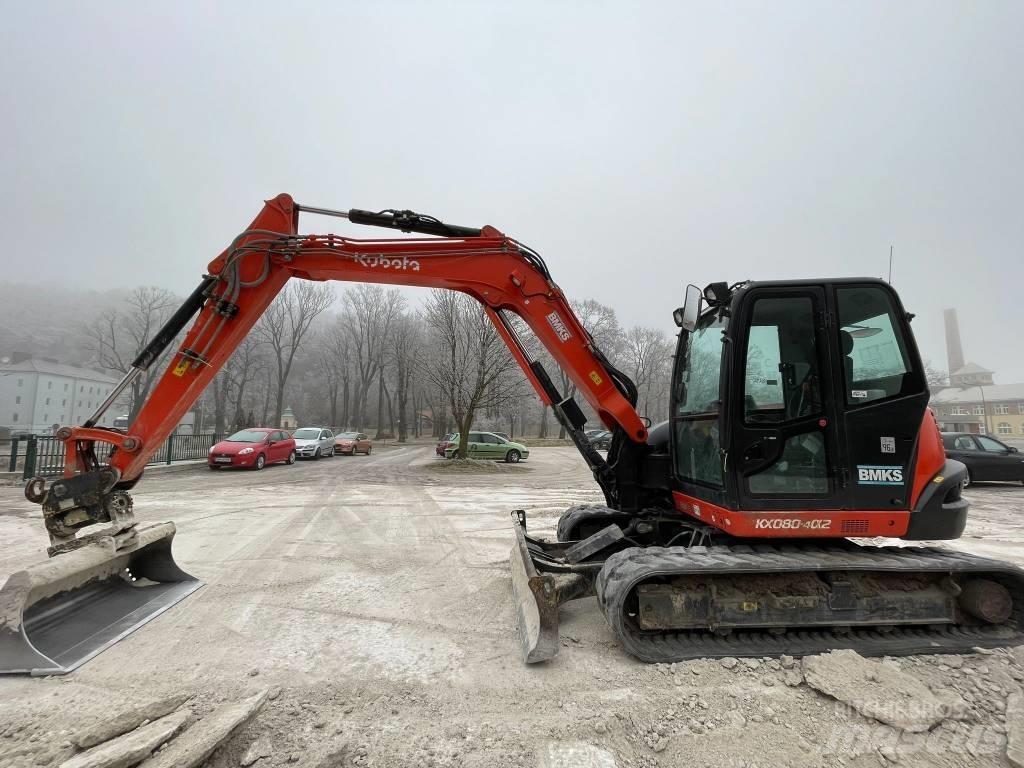 Kubota KX 080-4a2 중형굴삭기 7톤-28톤