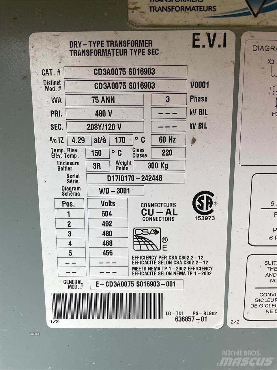 Delta 75 KVA 기타 발전기