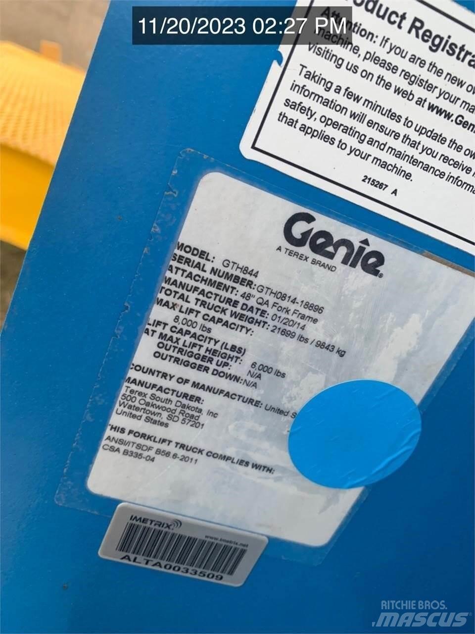 Genie GTH844 텔러 핸들러