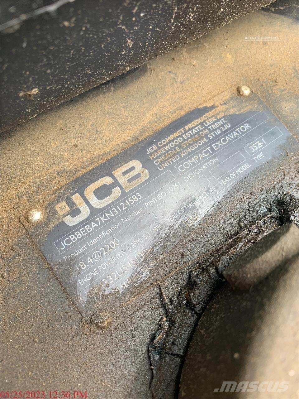 JCB 35Z-1 소형 굴삭기 7톤 미만