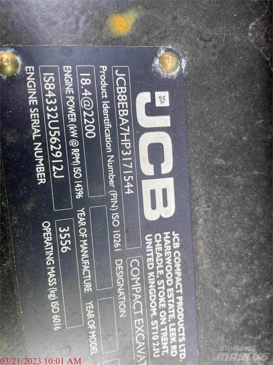JCB 35Z-1 소형 굴삭기 7톤 미만