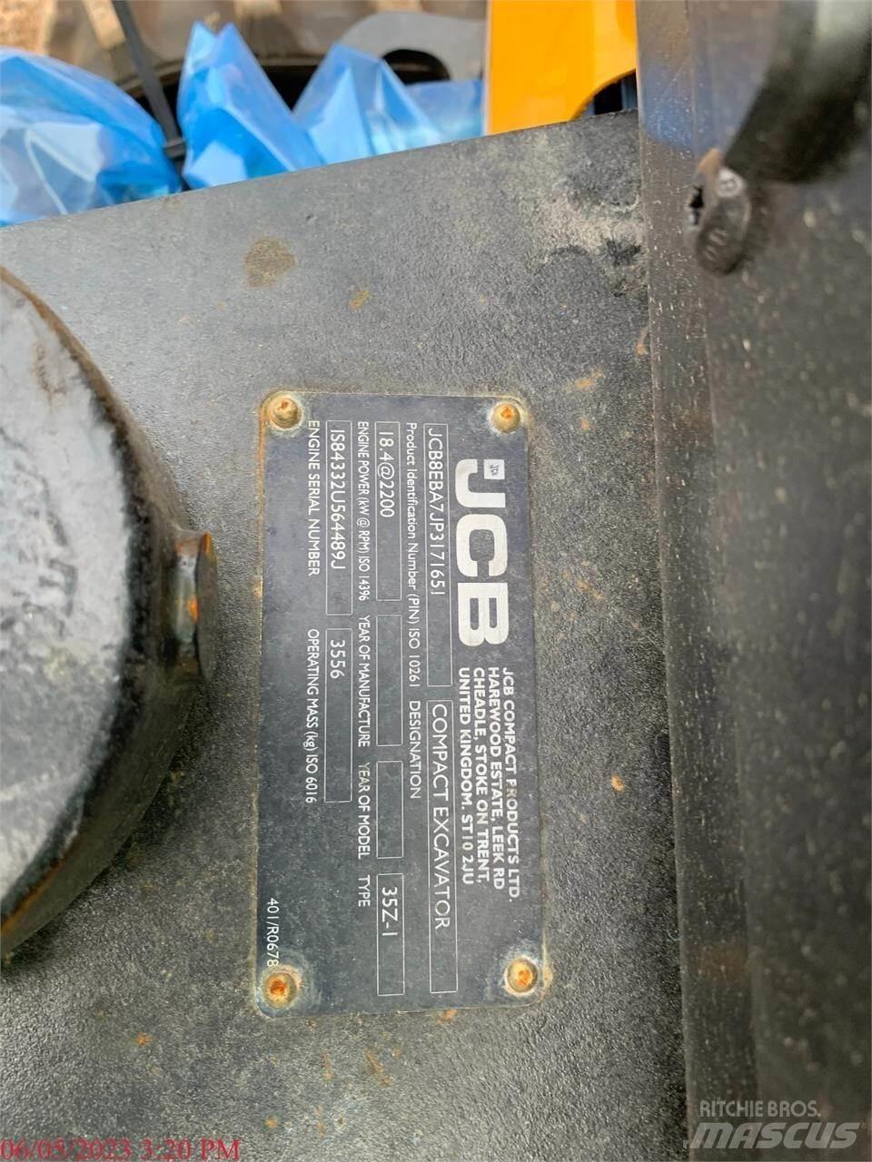 JCB 35Z-1 소형 굴삭기 7톤 미만