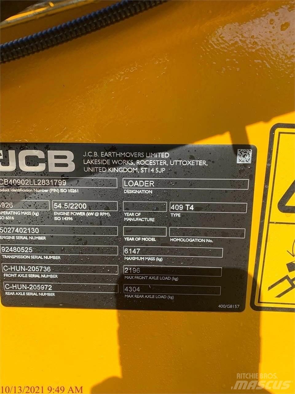 JCB 409  휠로우더