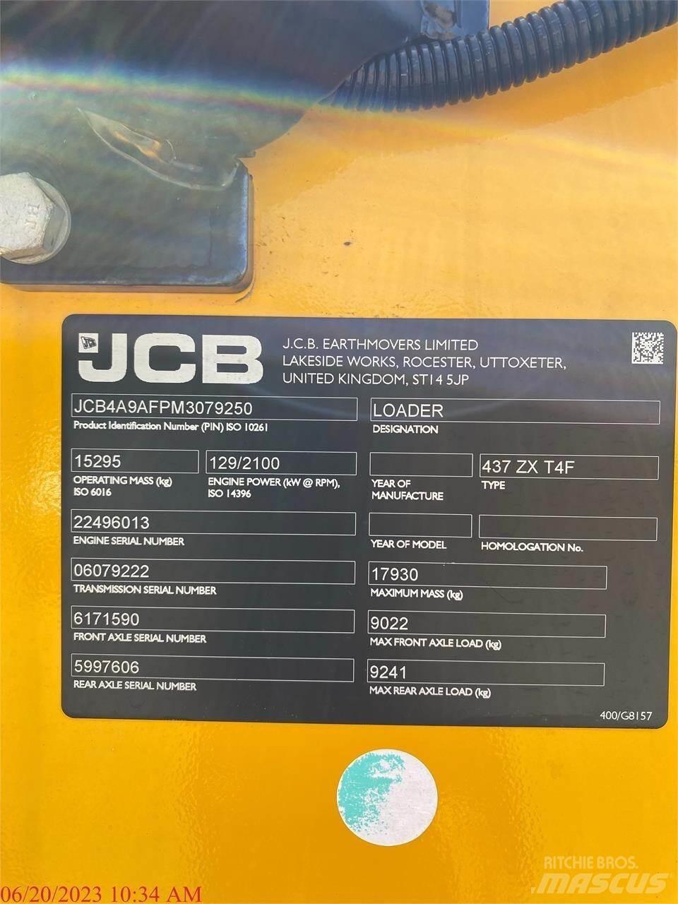 JCB 437ZX  휠로우더