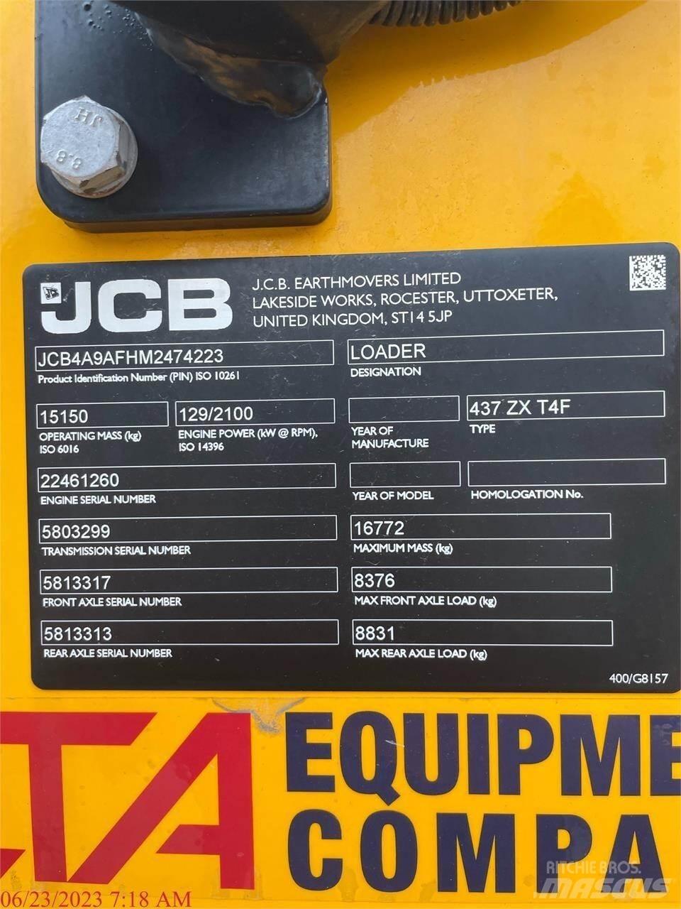 JCB 437ZX  휠로우더
