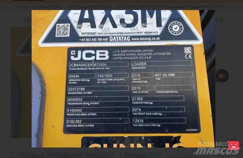 JCB 457  휠로우더
