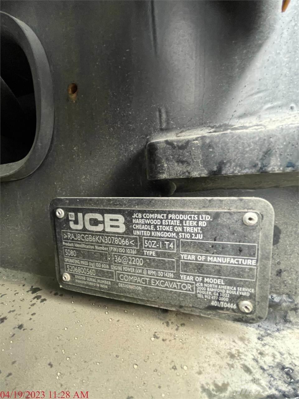 JCB 50Z-1 소형 굴삭기 7톤 미만