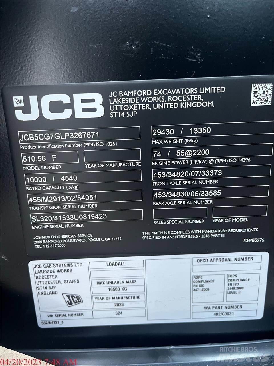 JCB 510-56 텔러 핸들러