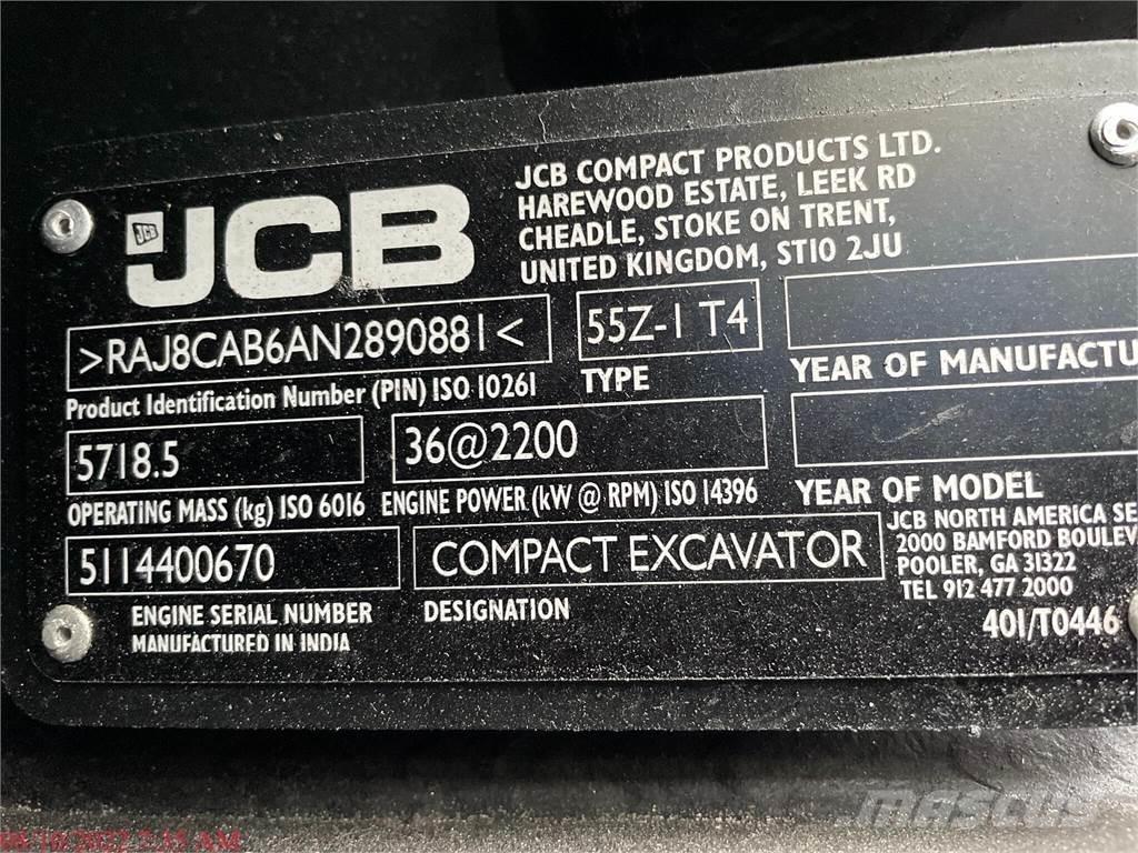 JCB 55Z-1 소형 굴삭기 7톤 미만