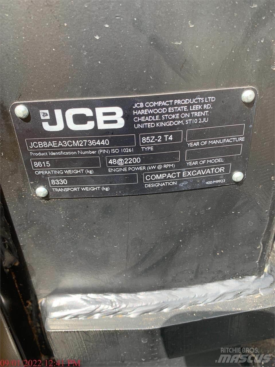 JCB 85Z-2 대형 굴삭기 29톤 이상