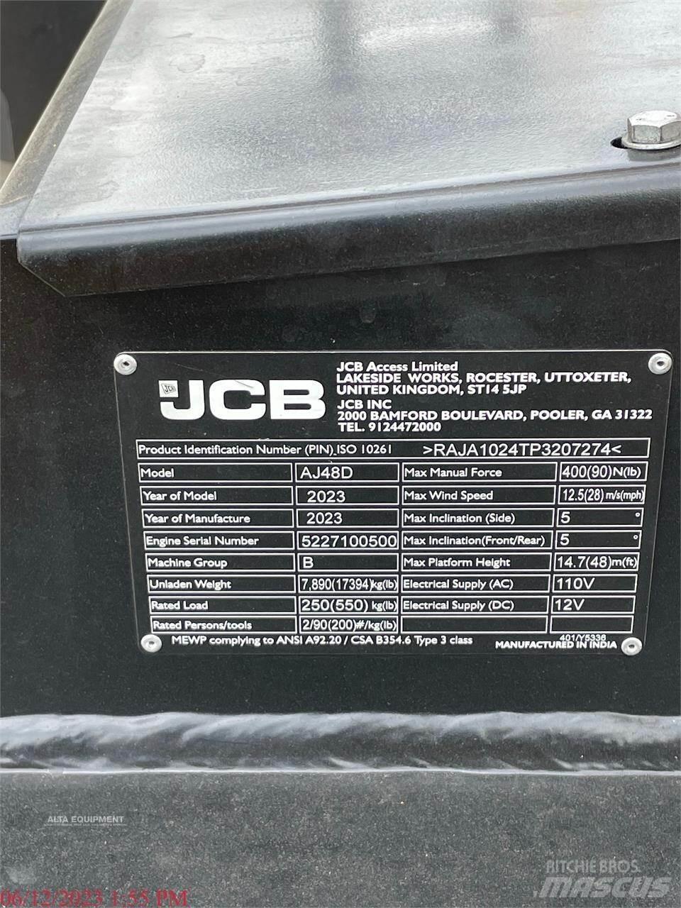 JCB AJ48D 관절형 전동이동 리프트