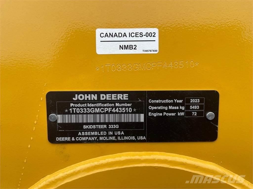 John Deere 333G  스키드로더