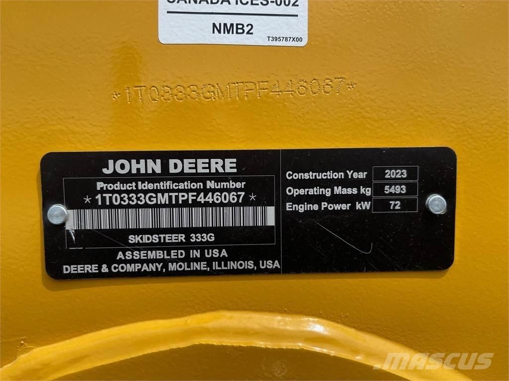 John Deere 333G  스키드로더