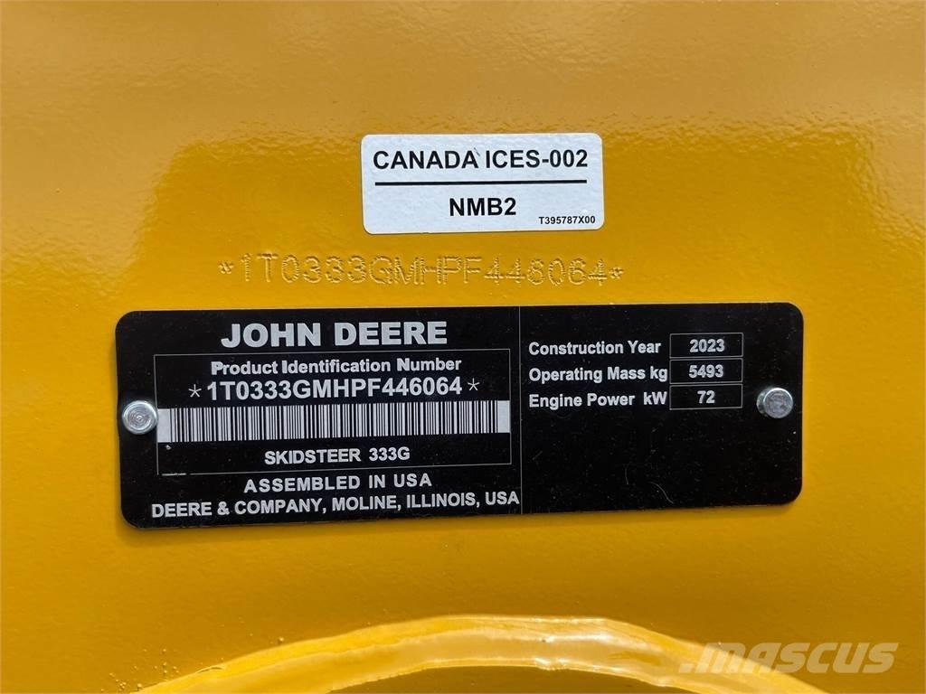 John Deere 333G  스키드로더