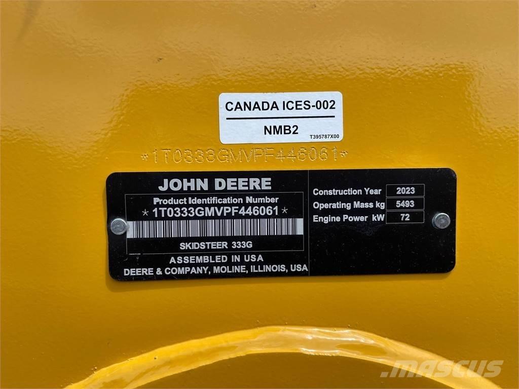John Deere 333G  스키드로더