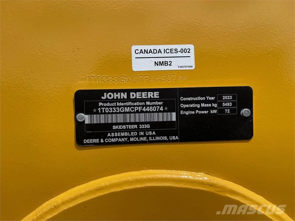 John Deere 333G  스키드로더